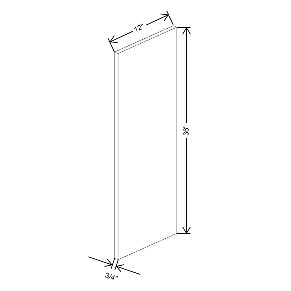 CNC Classic Milano Sand 3/4" W X 36" H X 13" D End Panel