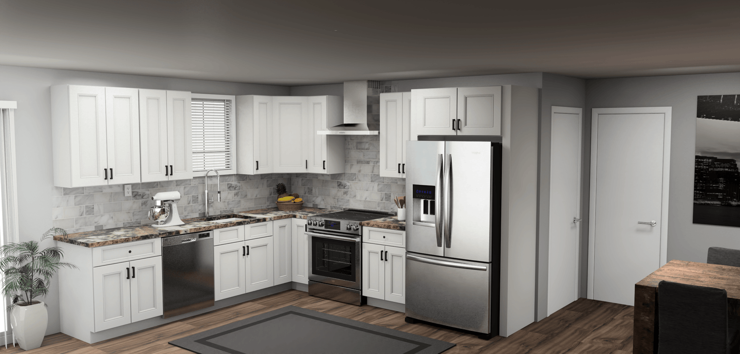 Fabuwood Allure Nexus Frost 10 X 11 L Shaped Kitchen Cabinets