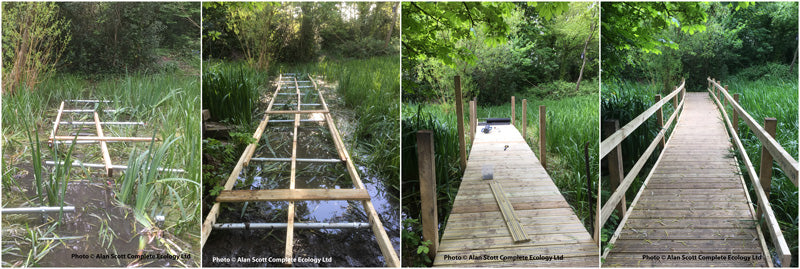 Boardwalks constructed with the help of the Easy Post Driver