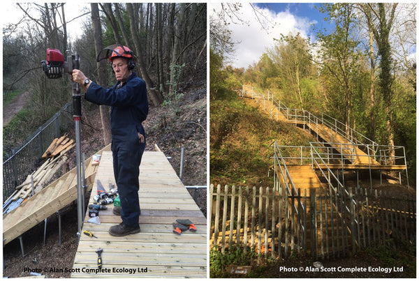 Boardwalk construction in action