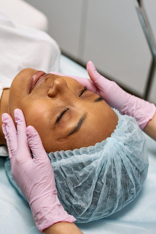 Woman having a facial 