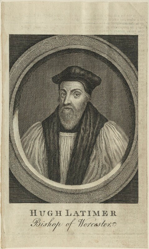 Hugh Latimer Portrait Print National Portrait Gallery Shop