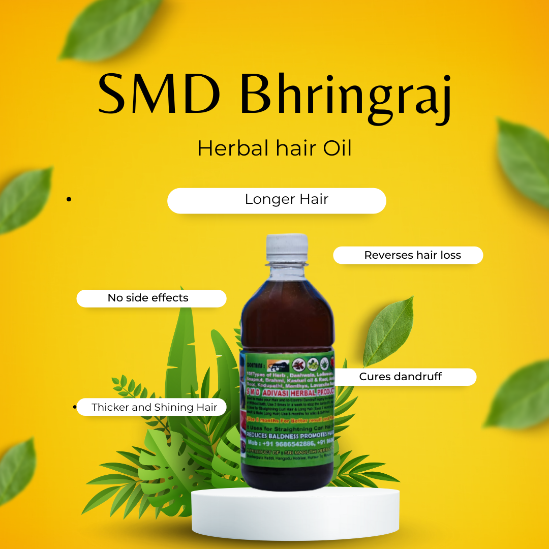 Adivasi Brahmi Herbals Herbal Hair Oil AntiDandruff Hair Growth Scalp  Nourishment Stress Relief  500 ml  JioMart