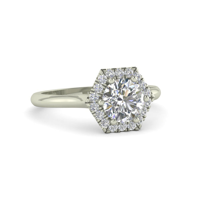 Ethical, Custom Ring-Hex Halo | Toronto, Canada | FTJCo Fine Jewellers ...