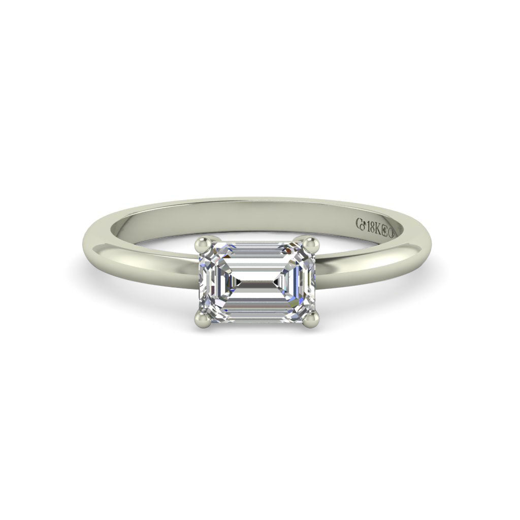 Ethical, Custom Ring-Low Set Emerald Cut Horizontal | Toronto, Canada ...