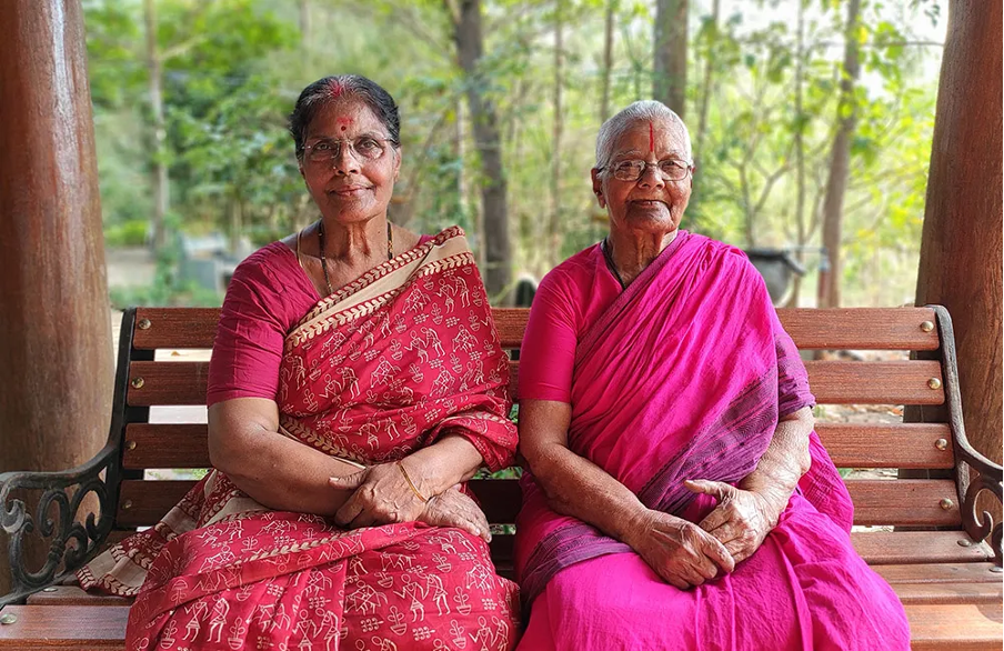 Laxmi Ammal (90)  & Kasturi Sivaraman (72)