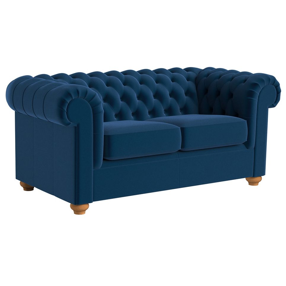 Debenhams Blue Velvet 2 Seater Chesterfield Sofas 759 Rrp 1900