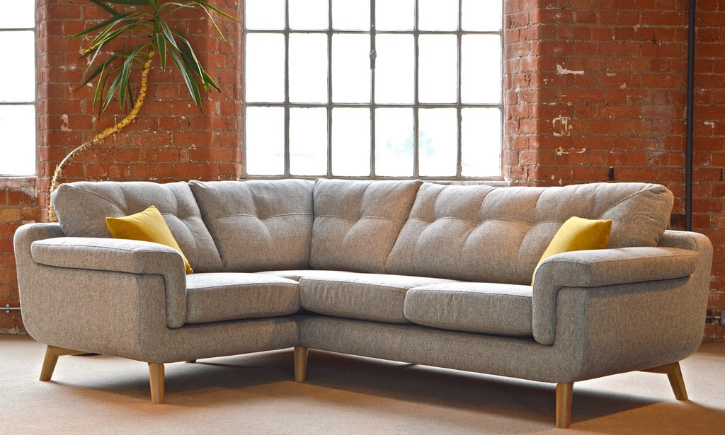 Hockney Sophisticated & Bold Retro Style Left Facing Corner End Sofa | The Interior Outlet