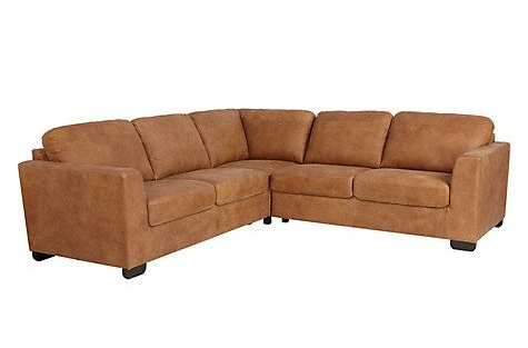 New John Lewis Vintage Tan Leather Corner Sofa Only £1,359 - Was £2599 | The Interior Outlet