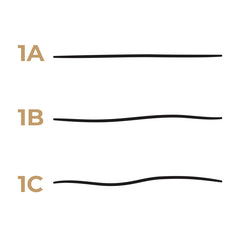 Three types of straight hair