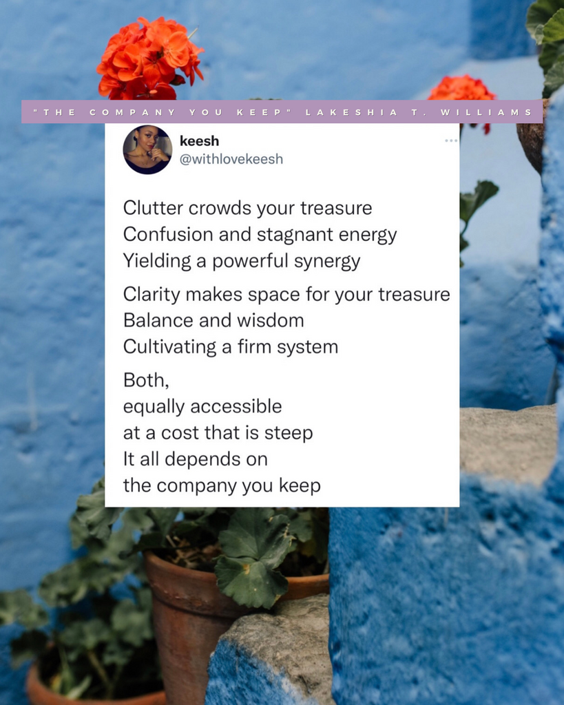 "The Company You Keep" Choosing the known patterns or the unknown possibilities Reconnecting with the Authentic Self Poetry Positive and powerful original poems for self love, healing journeys, shadow work, inner child healing, and divine feminine energy healing