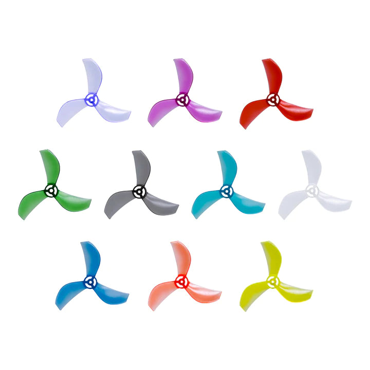 NewBeeDrone Azi (Tri Blade) (3 Blade) Micro Props - 1.0mm Shaft (Set of 4)
