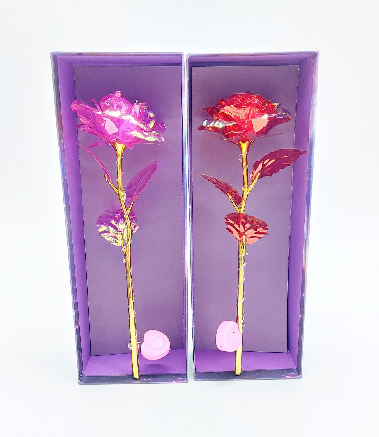 Rosa eterna de colores, luz led, caja y bolsa de regalo para enamorado –  Mychinashopstore