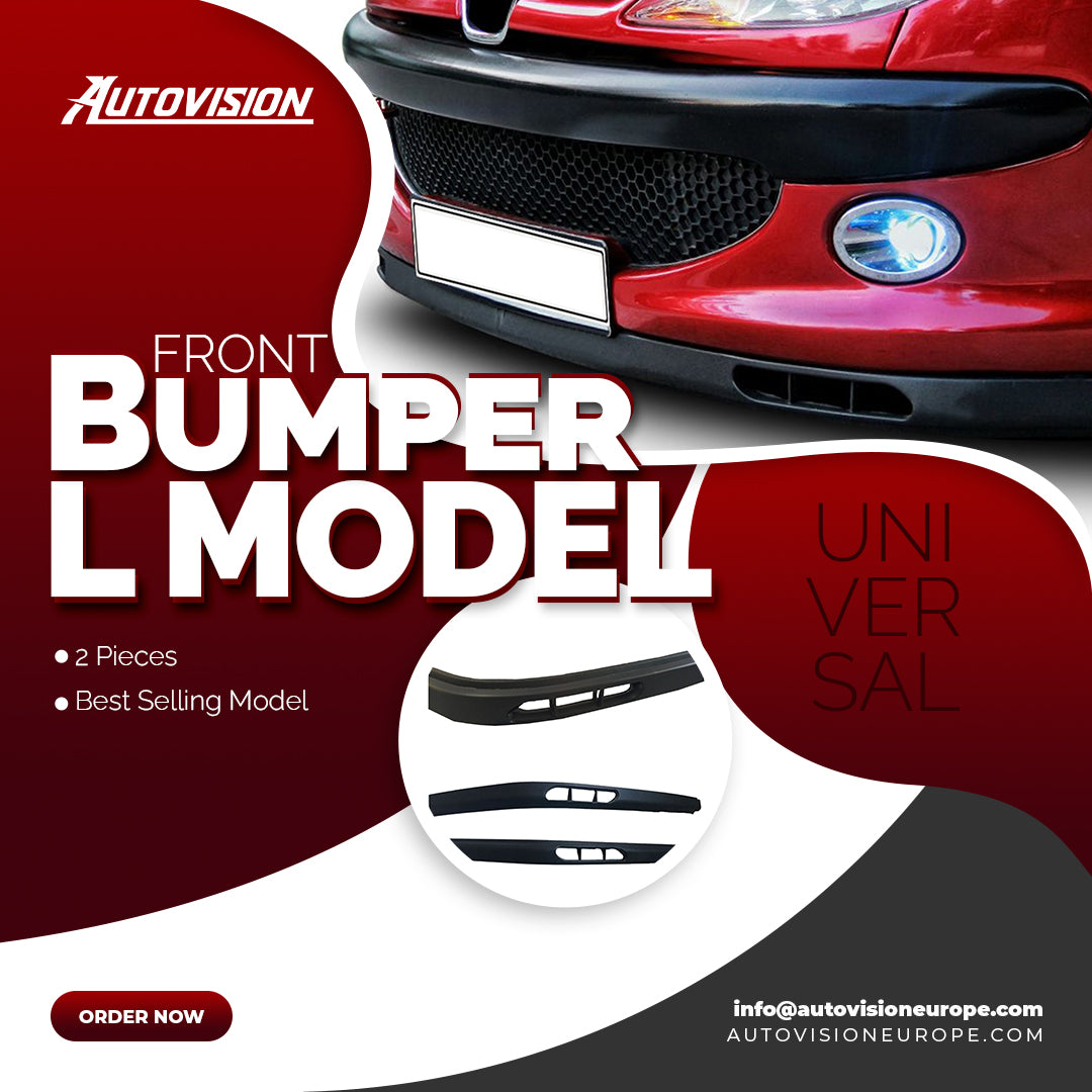 AutoVision L Model Front Bumper Lip All Cars Universal Model – AutoVision  Europe