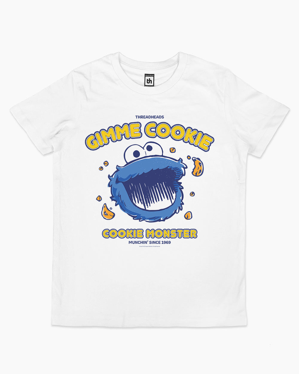  Sesame Street Cookie Monster Face Blue Tee T-Shirt : Clothing,  Shoes & Jewelry