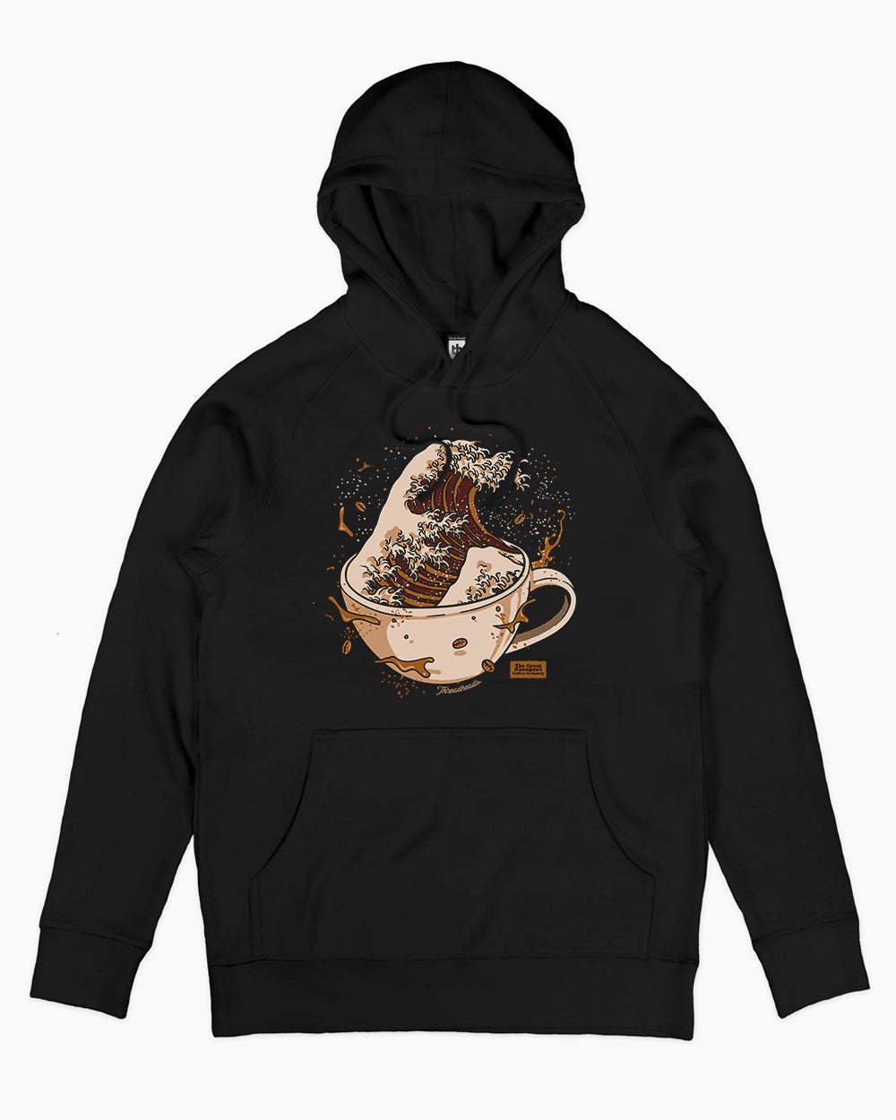 The Great Wave of Coffee Hoodie Japan Aesthetic Hoodie Europe