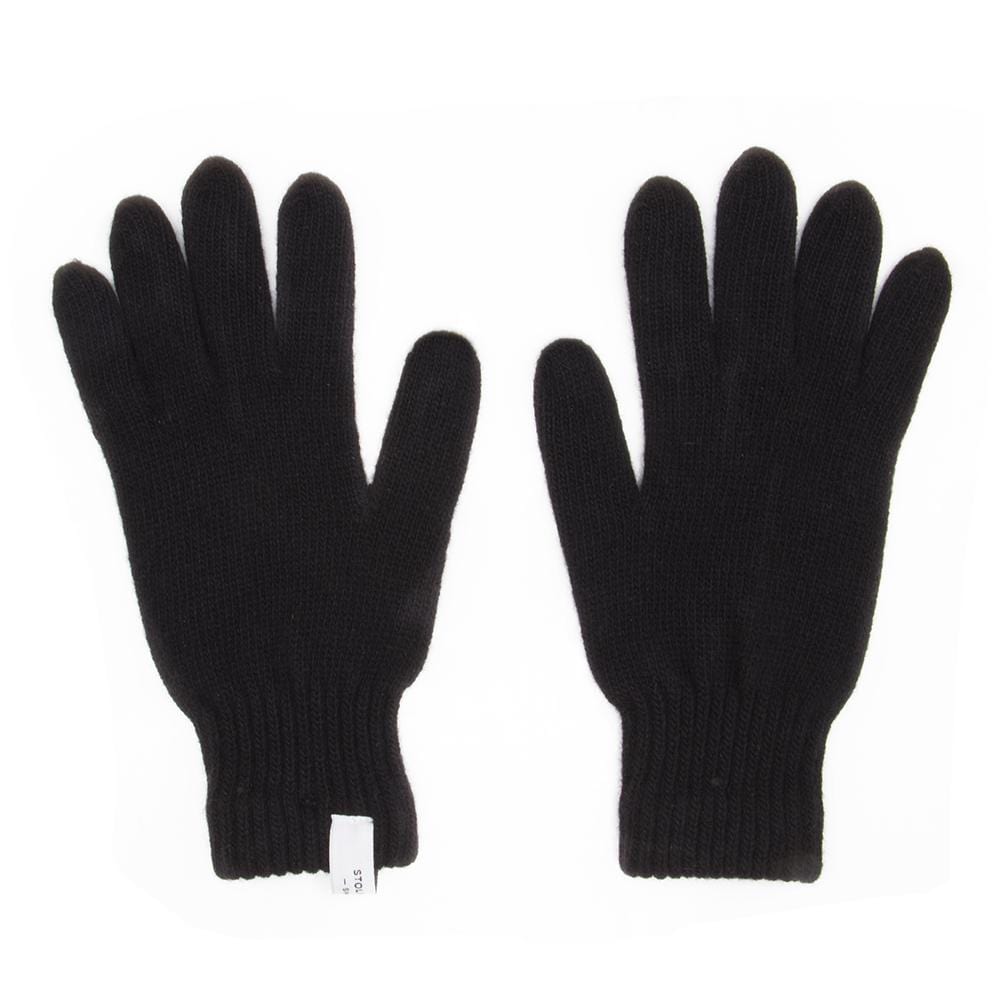 black wool gloves