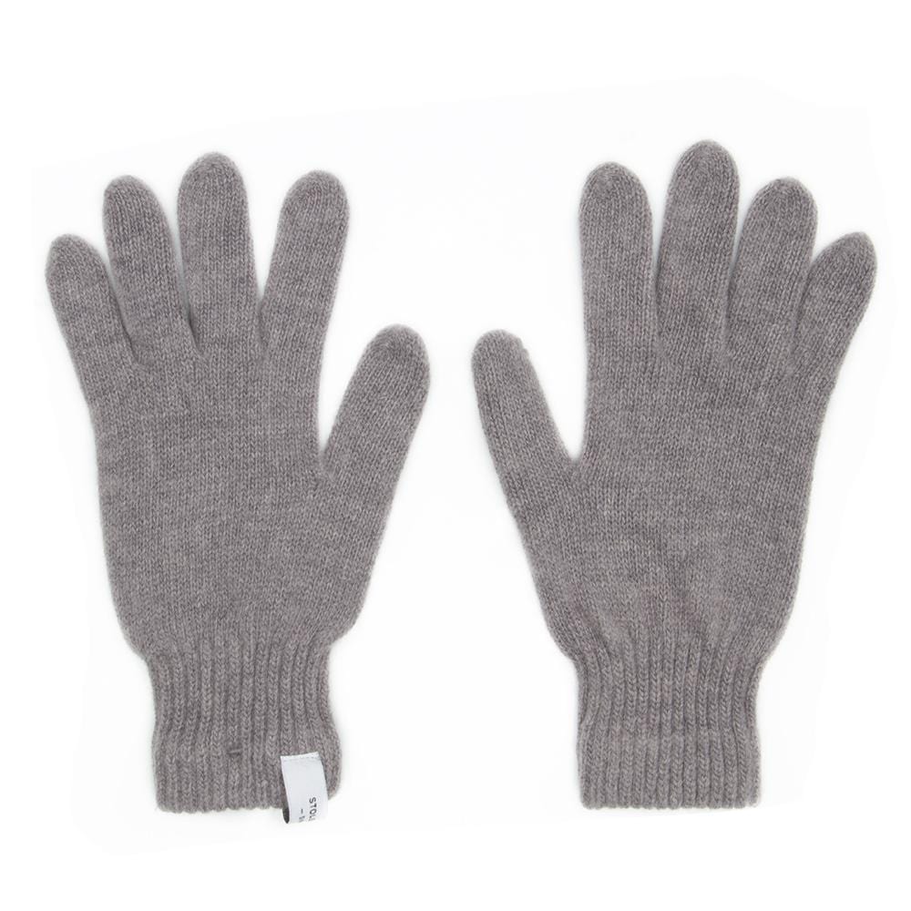 grey wool gloves