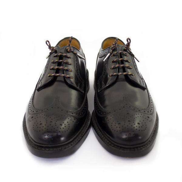 Dark Grey Pattern Color Dress Shoe Lace, Shoe String Metal Tips ...