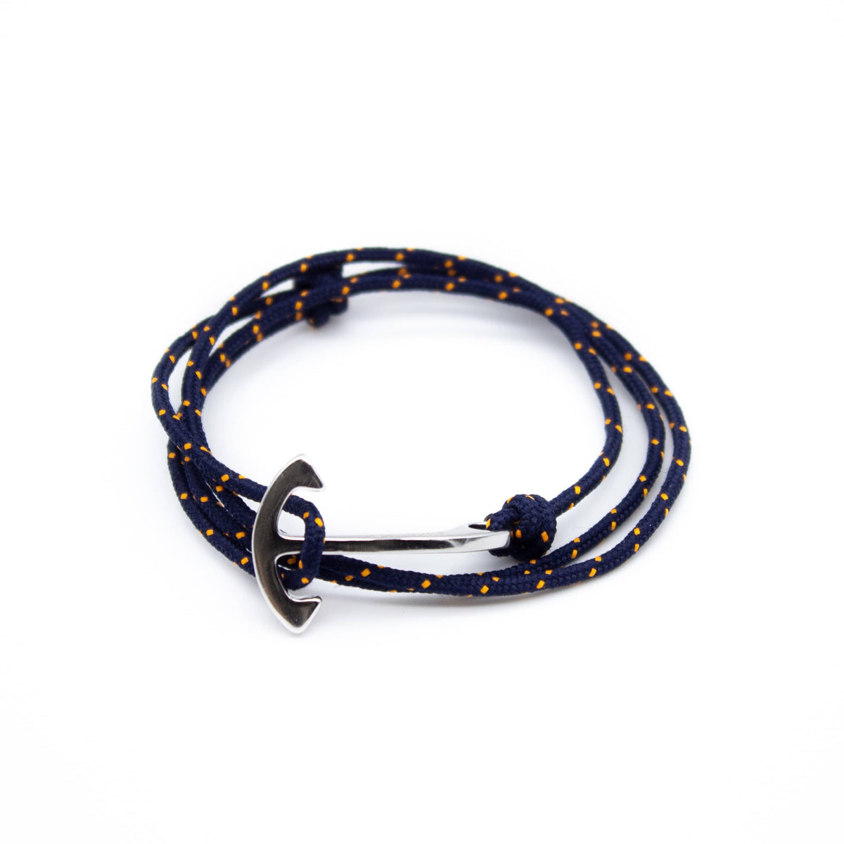 Camo Blue Men's Bracelet With Silver Anchor - Stolen Riches