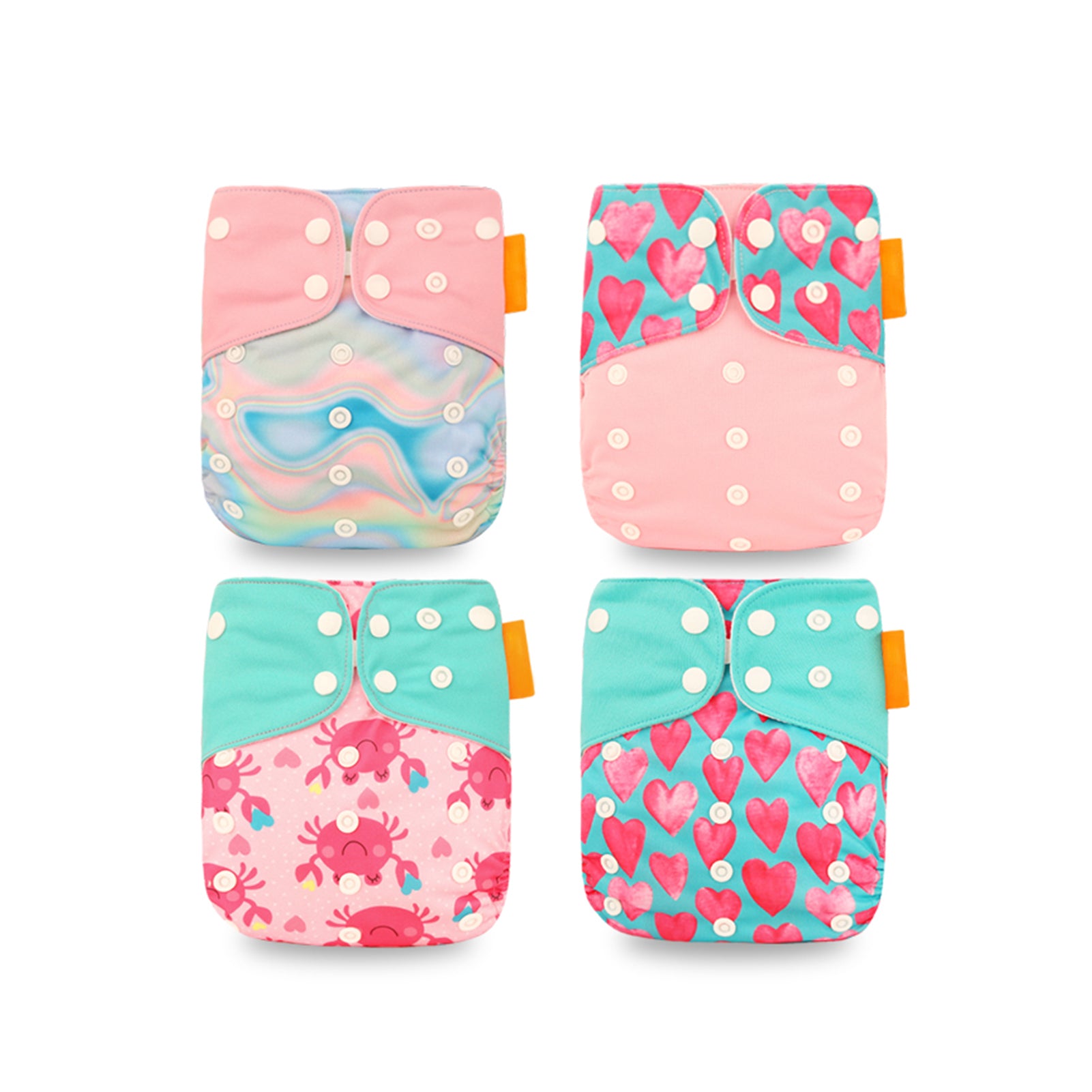 4pcs/pack Baby Cloth Diapers Washable Reusable Pocket Cloth Diaper Quick  Dry Breathable Waterproof One Size Adjustable For Baby Girls Boys Infants