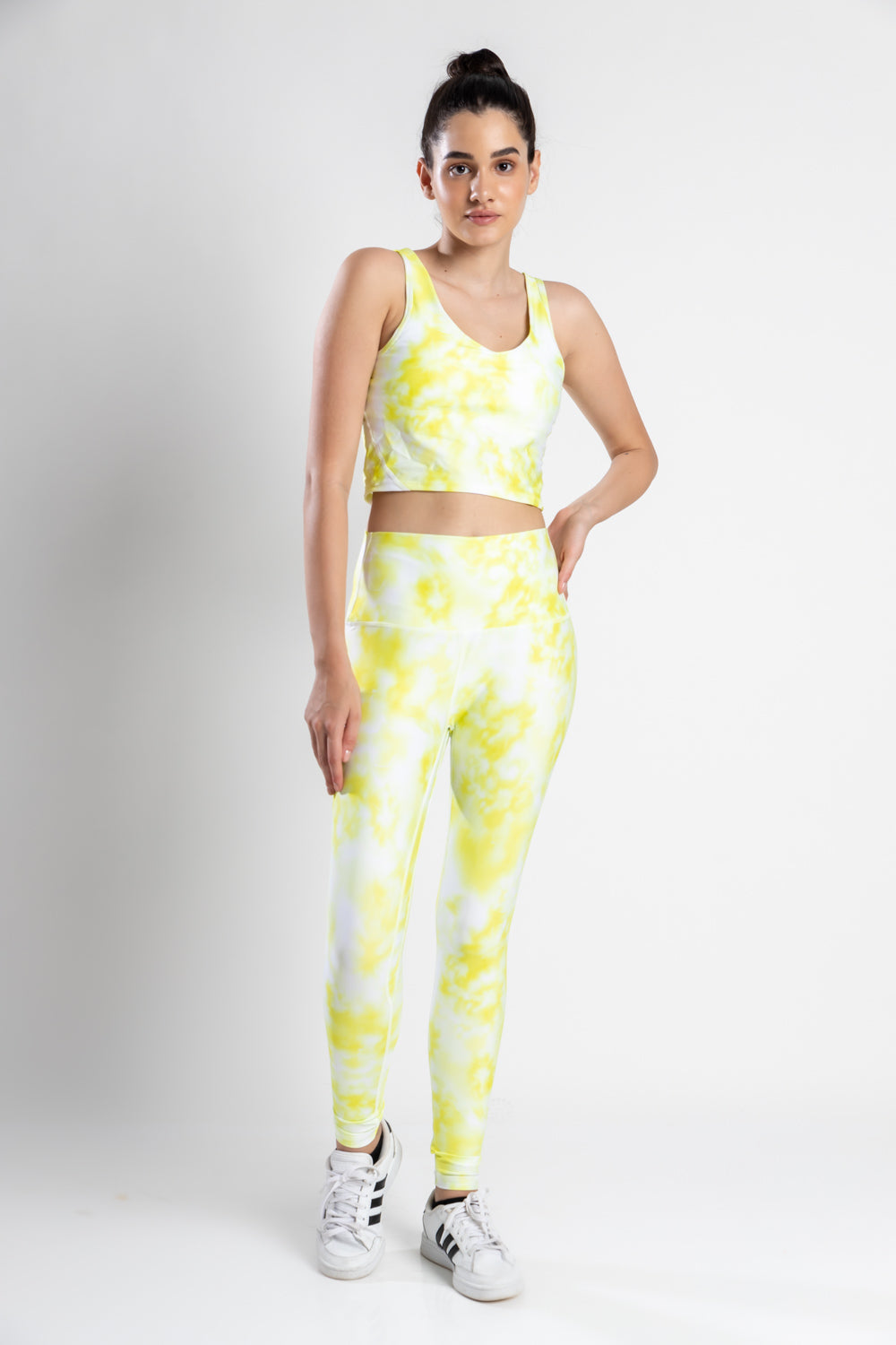 yellow neon color Leggings effect leather – Swimwear and