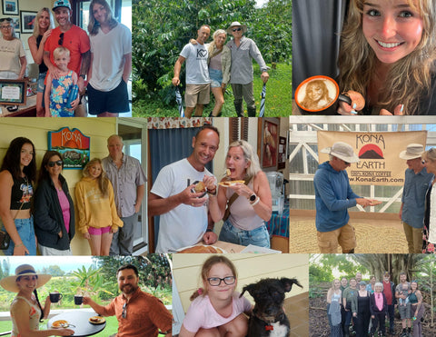 collage of farm tour photos