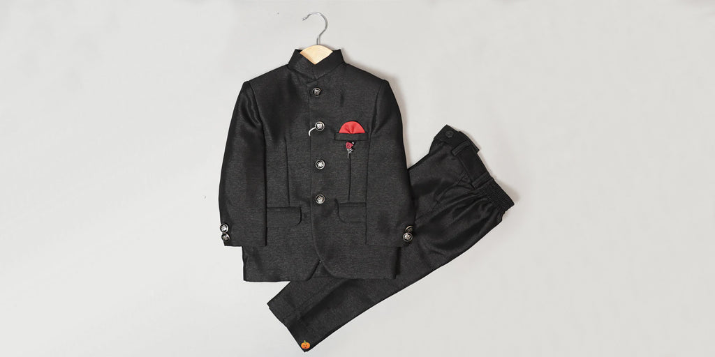 black jodhpuri suit for boys