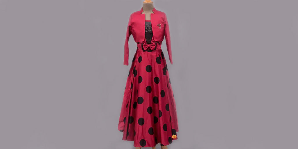 rani polka dot girl gown