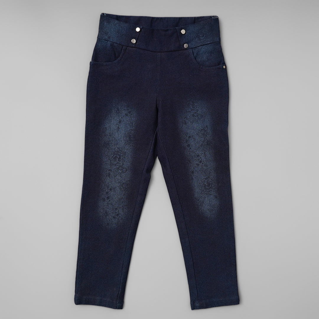 Buy Dark Blue Jeggings For Girls – Mumkins