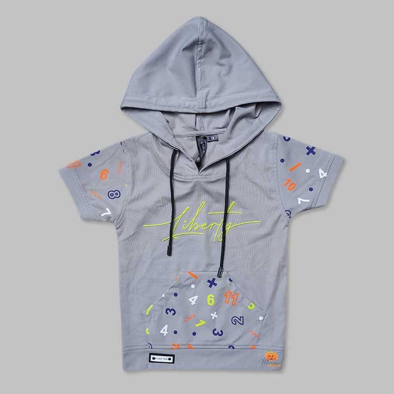 Buy Solid Numeric Printed T-shirts for Boys with Hoodie Pattern ...