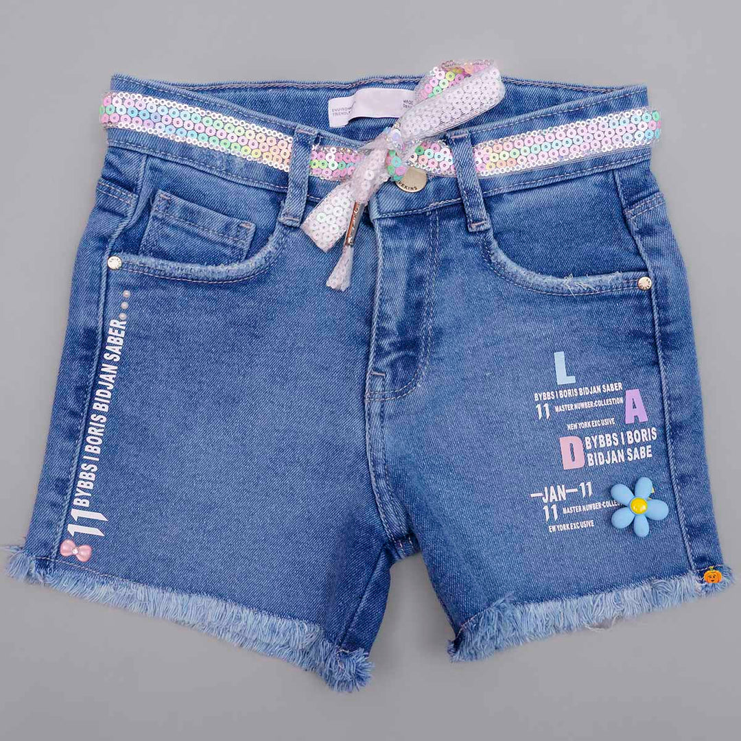 Buy Blue Denim Shorts for Girls – Mumkins