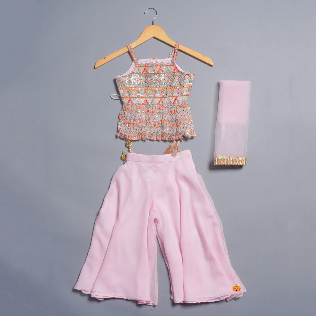 Buy Pink Girls Plazo Dress – Mumkins