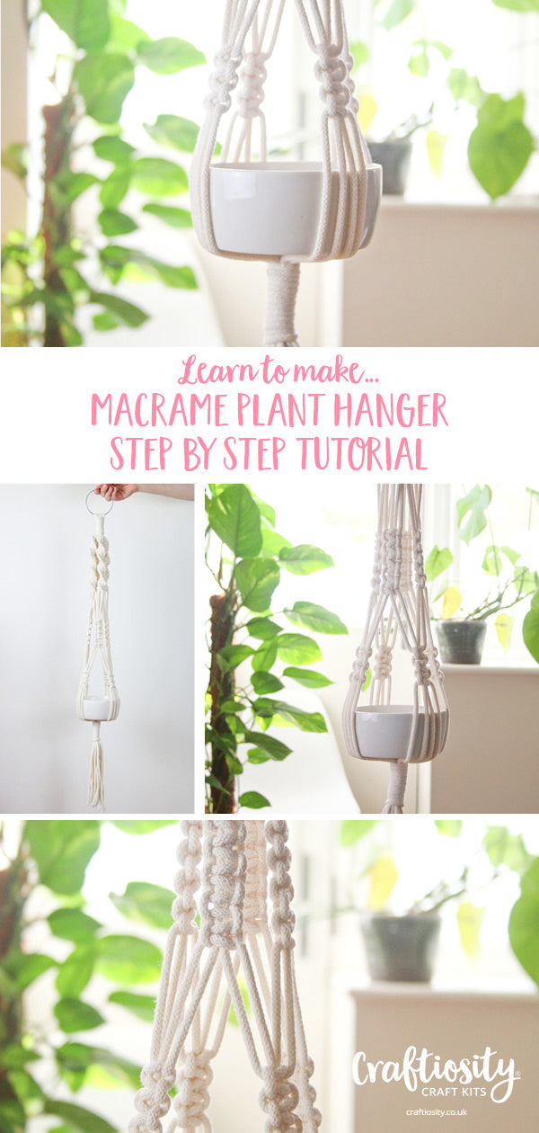 macrame plant hanger craft kit craftiosity