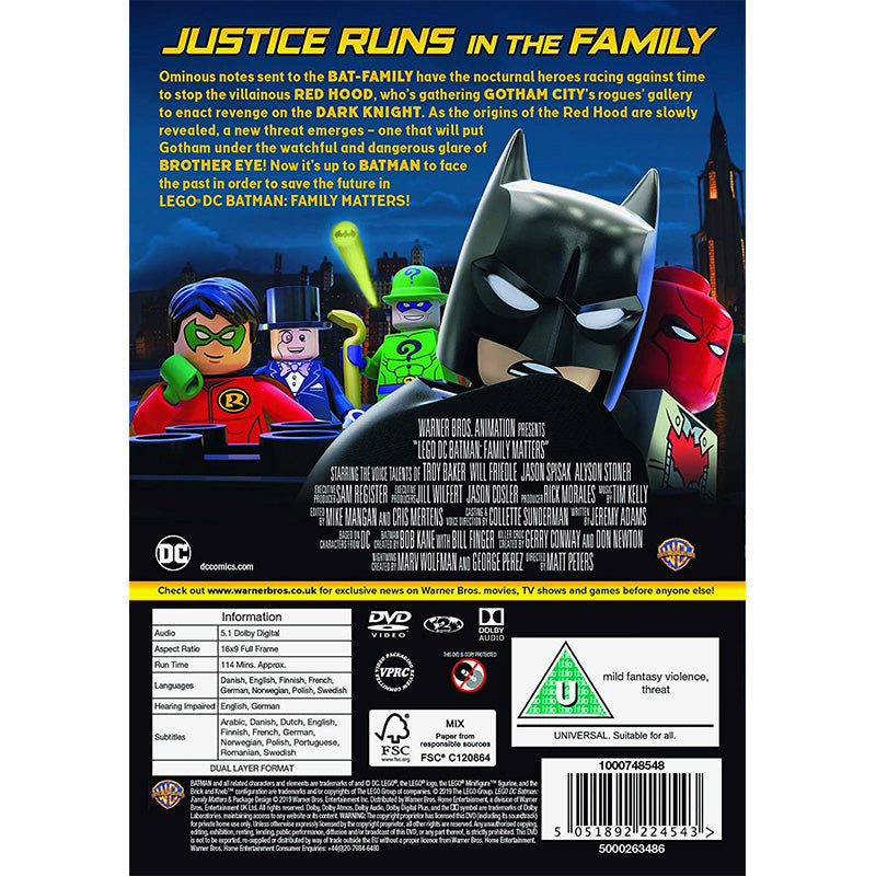 LEGO DC: Batman: Family Matters [2019] (DVD) – Warner Bros. Shop - UK