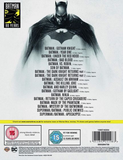Batman 80th Annniversary Collection [2019] (DVD) – Warner Bros. Shop - UK