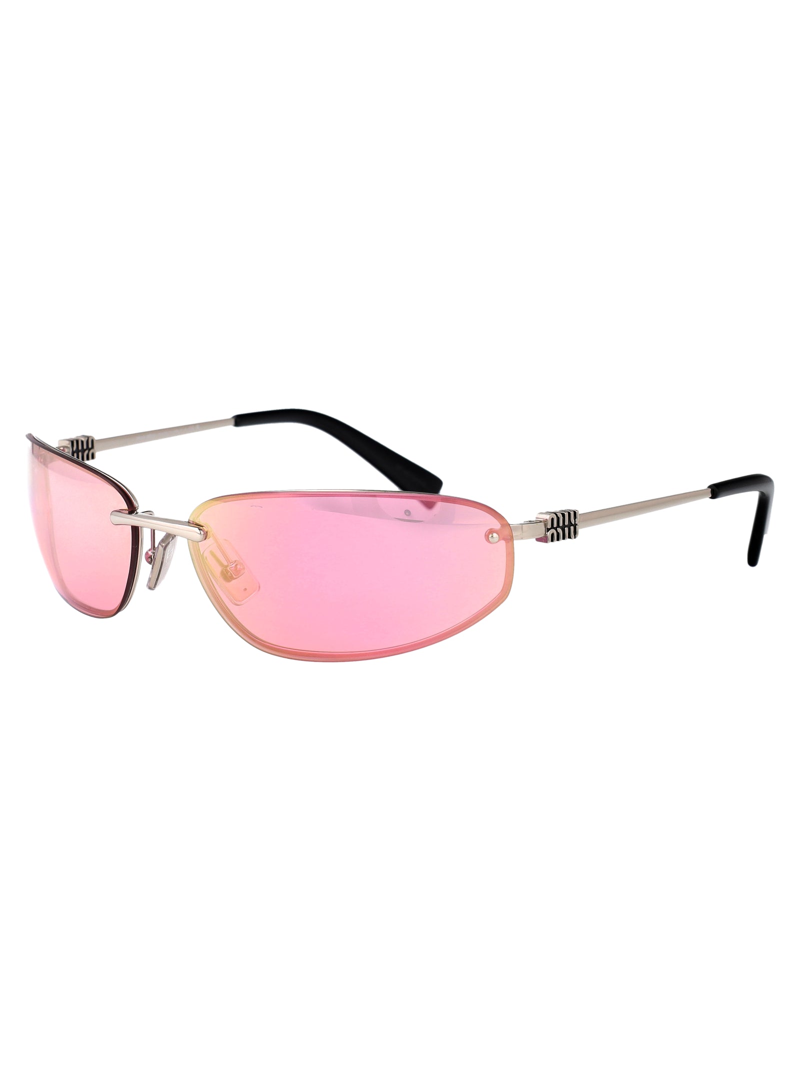 Miu Miu A50s Rimless Oval Metal Sunglasses