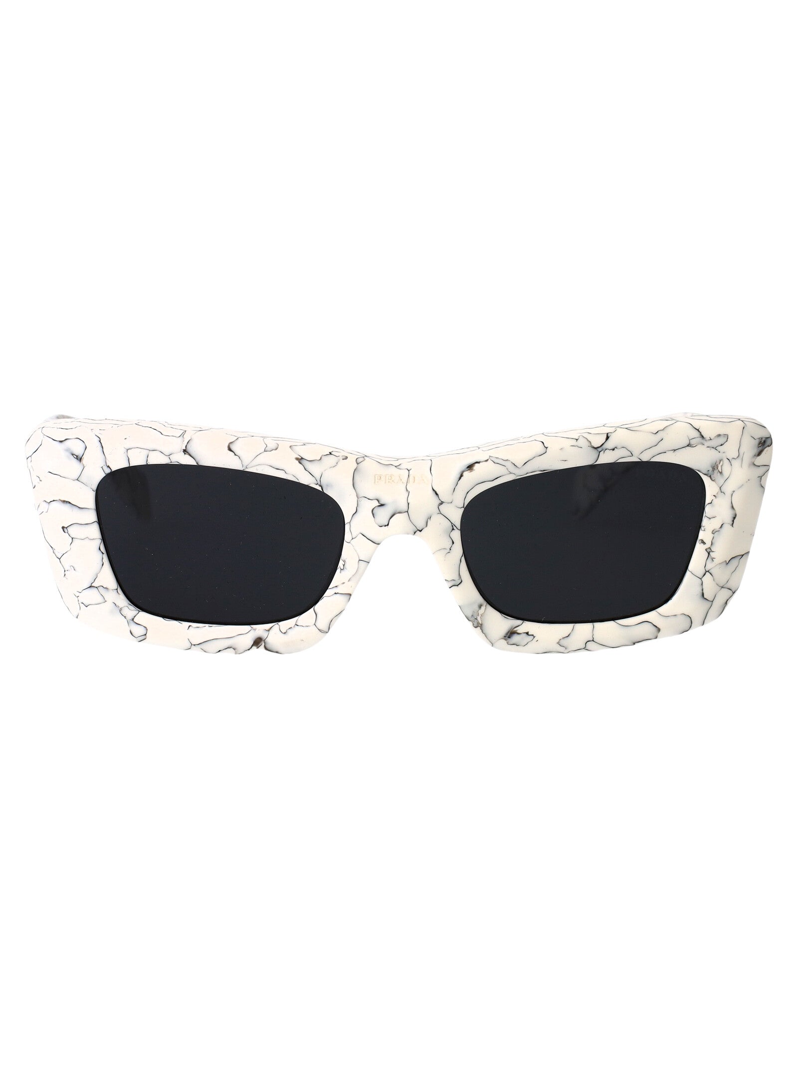 Prada Matte White Marble Sunglasses