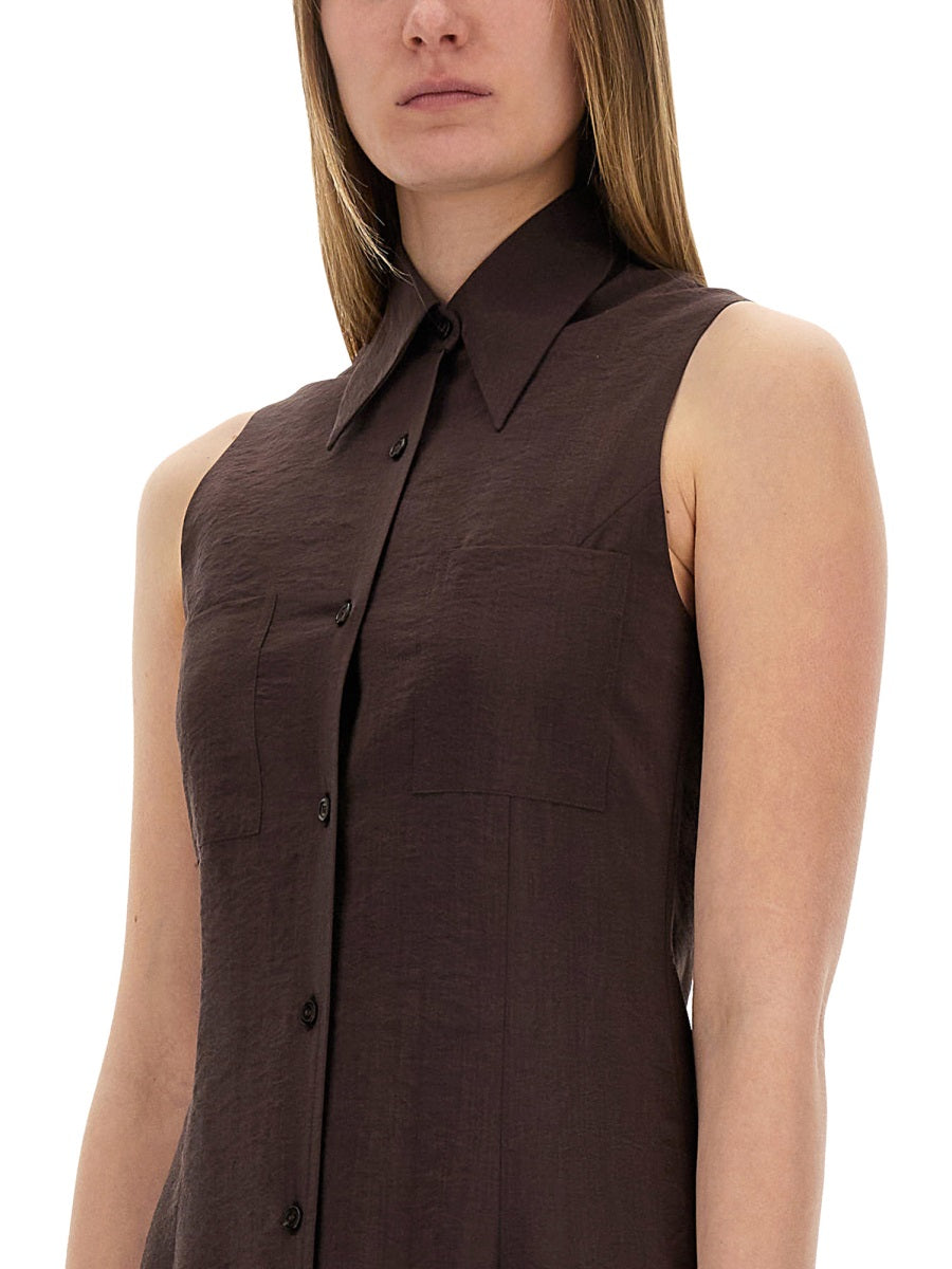 Alysi Silk Canvas Chemisier Dress