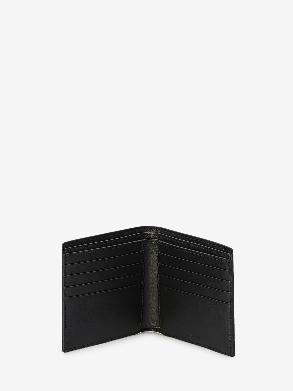 Celine Luxurious Mini Bi-fold Wallet In Black Grained Calfskin