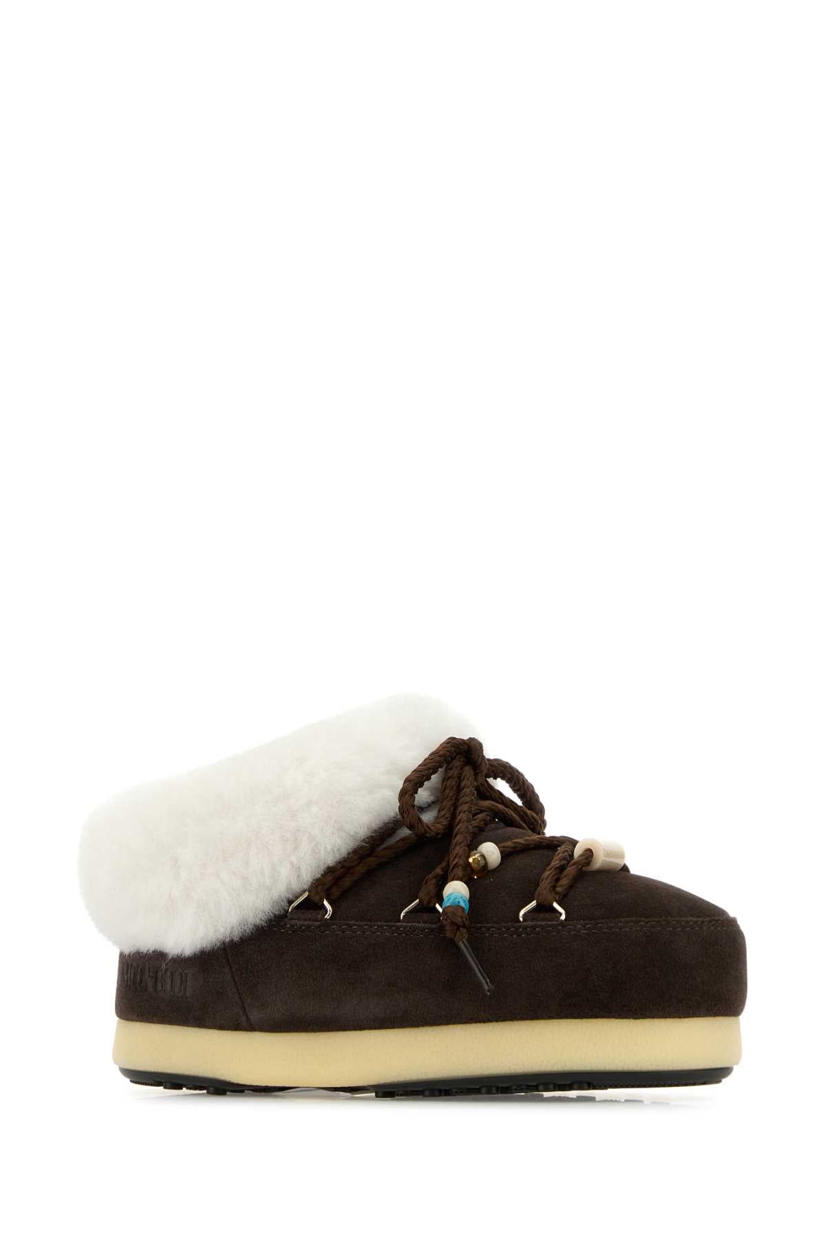 Moon Boot Brown Suede Evx Slip Ons
