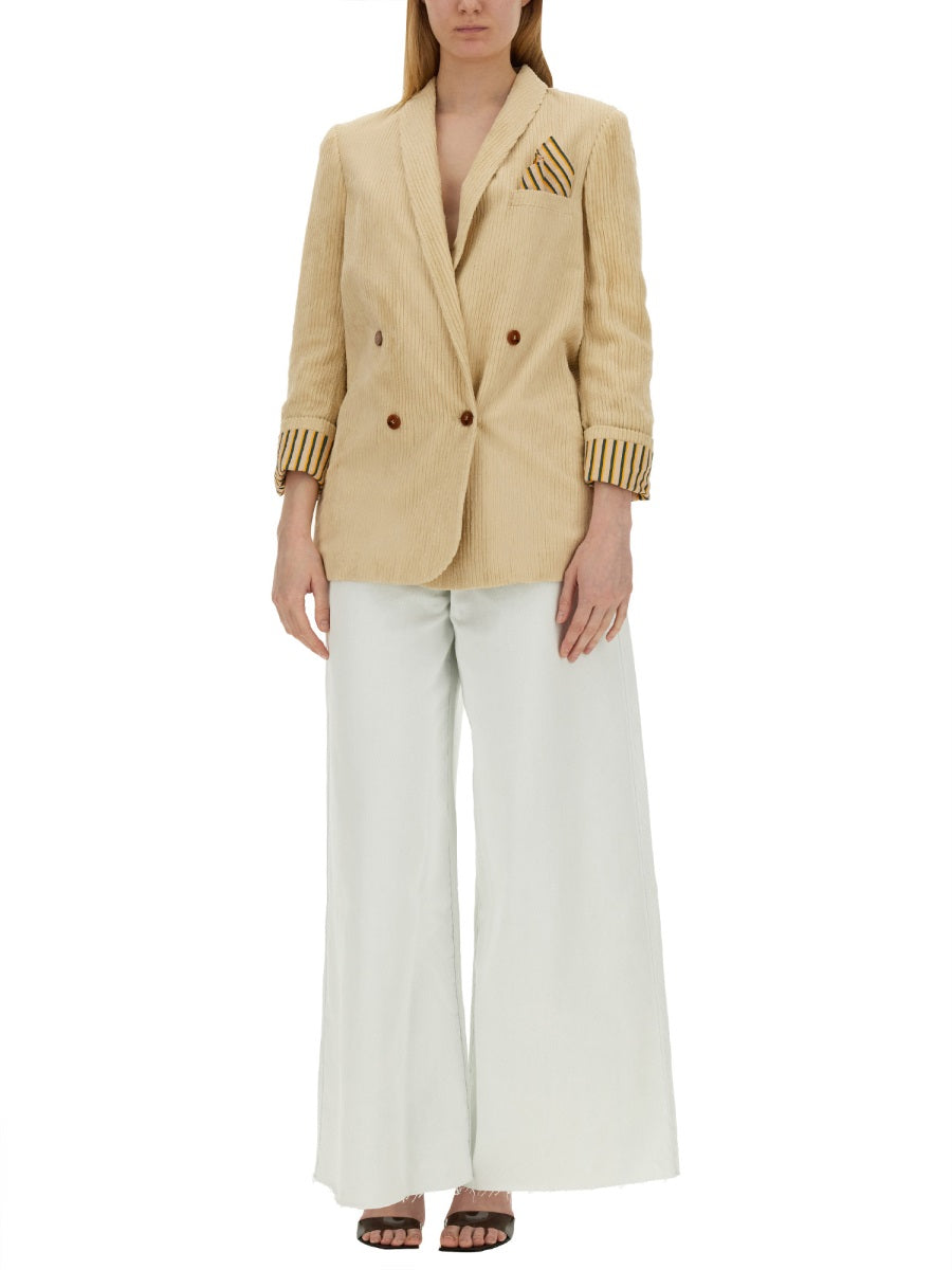 Alysi Double-breasted V-neck Blazer