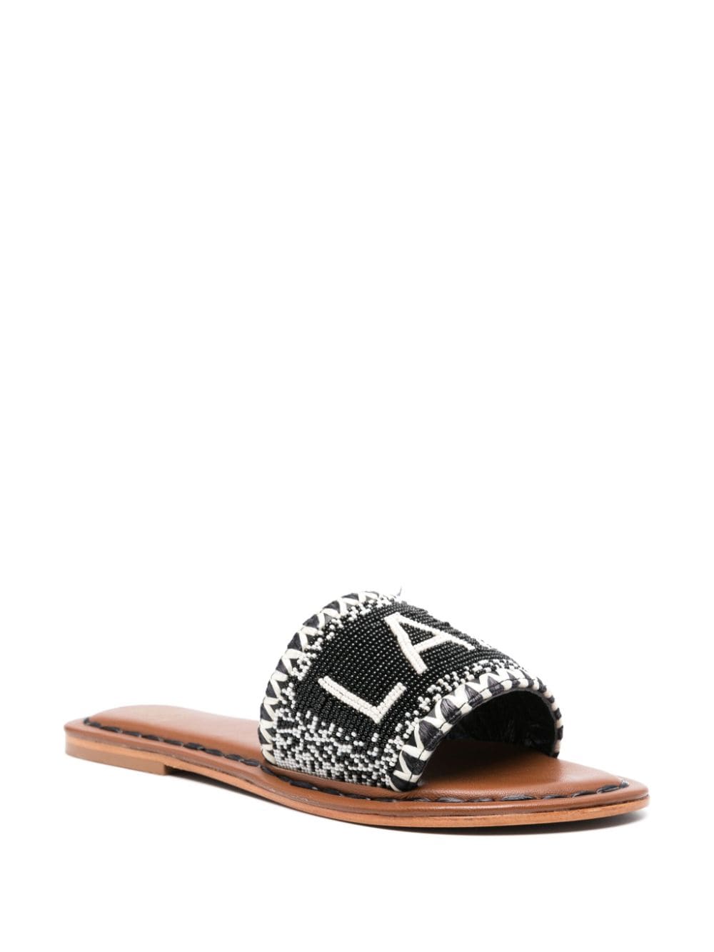 De Siena Shoes Bead-embellished Leather Sandals