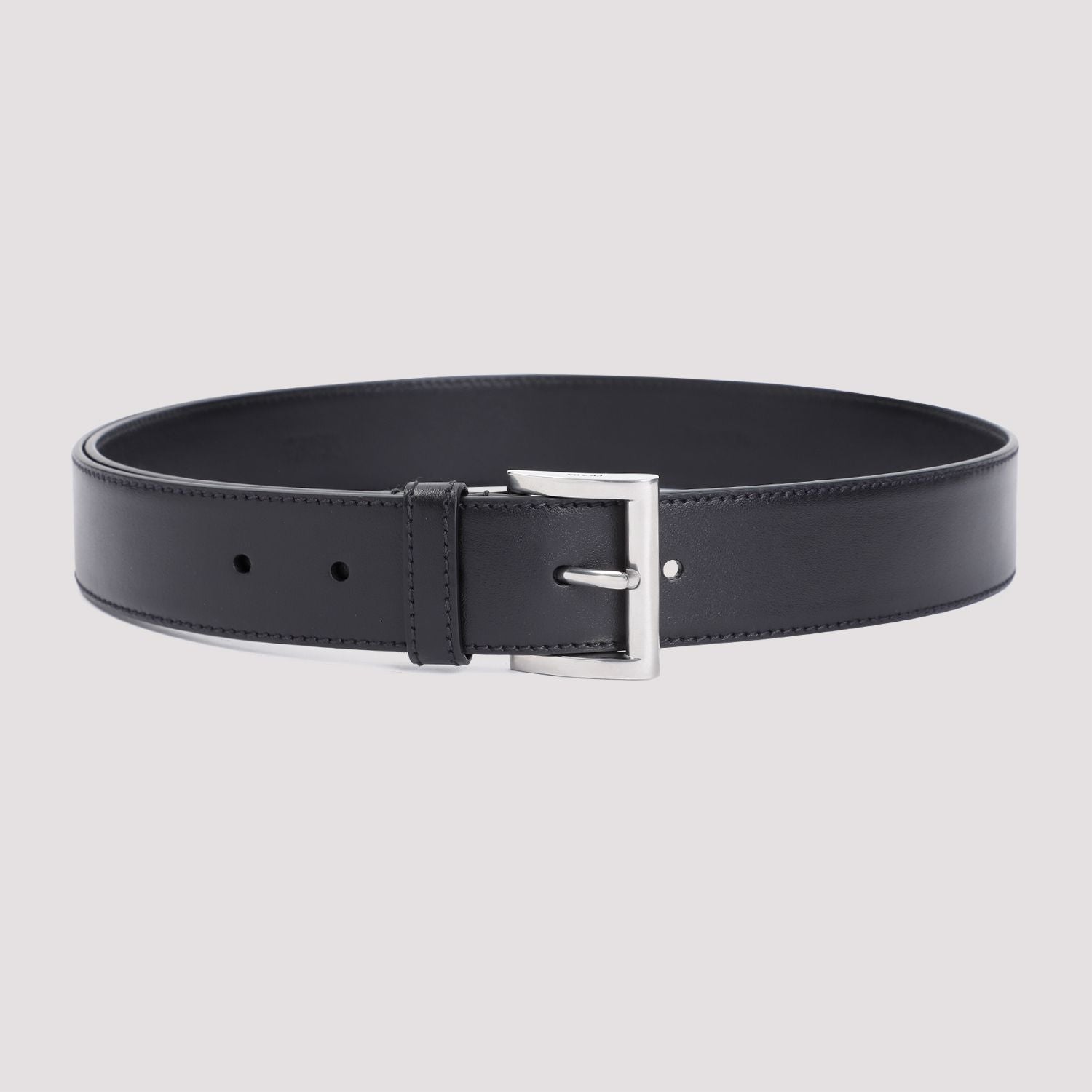 Prada Black Regular Belt With Rectangular Buckle