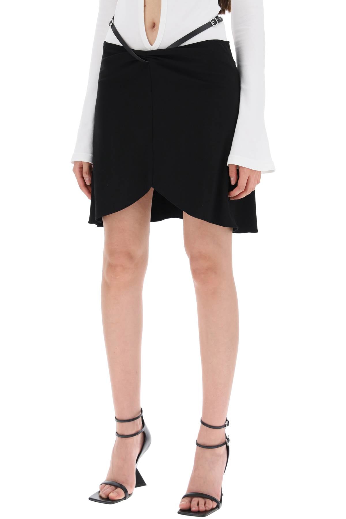 Courrèges Minigonna Slash Ellipse In Jersey Crêpe