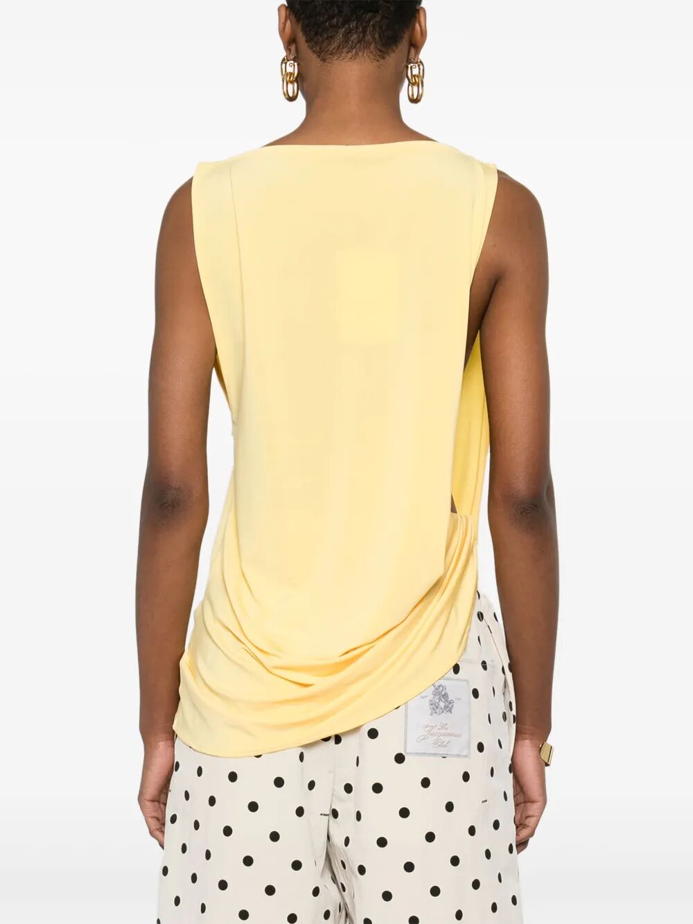 Jacquemus Draped Sleeveless Asymmetric Lightweight Top