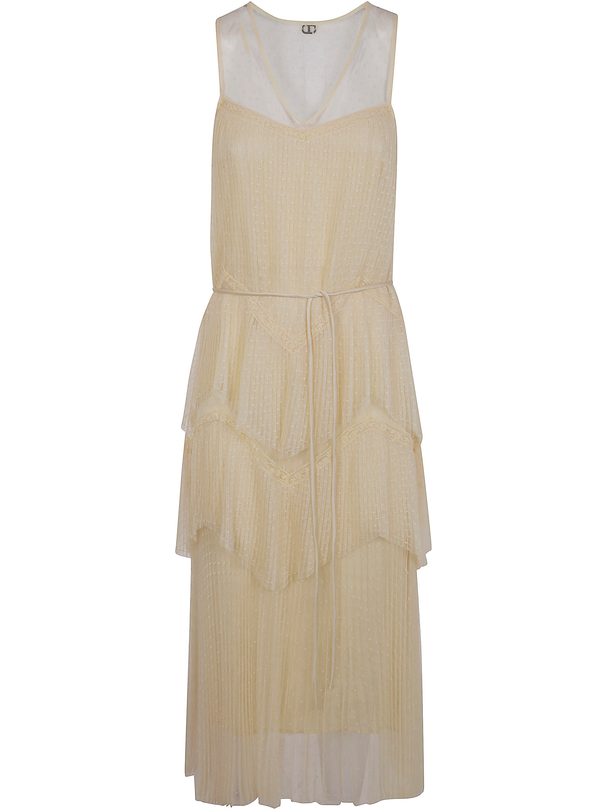 Twinset Twin-set Layered Maxi Dress With Flowing Silhouette