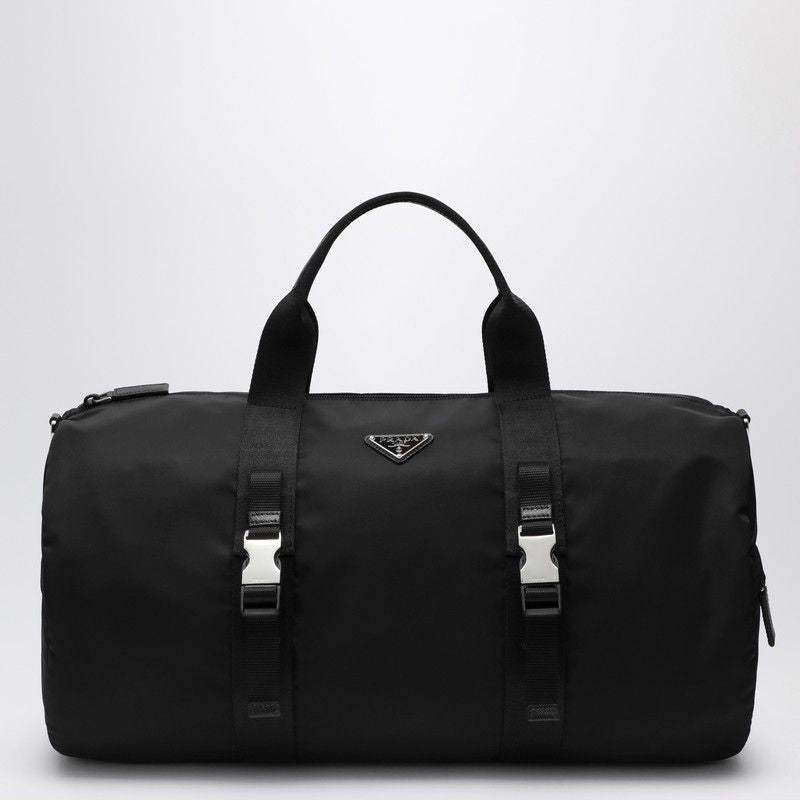 Prada Duffle Bag In Technical Nylon With Triangular Logo