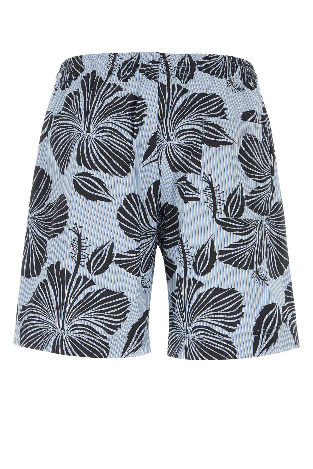 Msgm Embroidered Poplin Bermuda Shorts