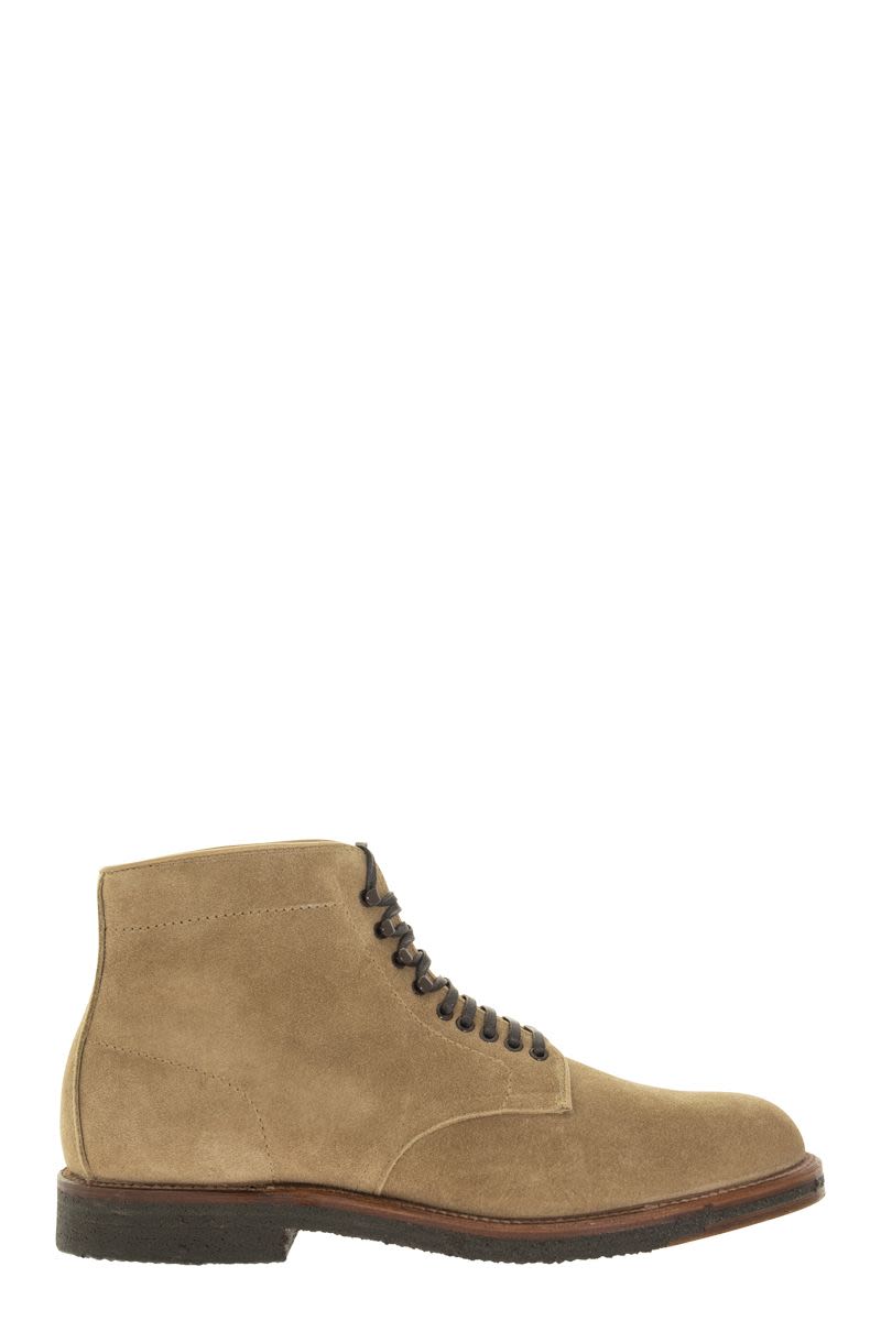Alden Stiefel mit glatter Zehenpartie und Kommandosohle